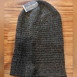 Juncture Black and Gray Knit Beanie